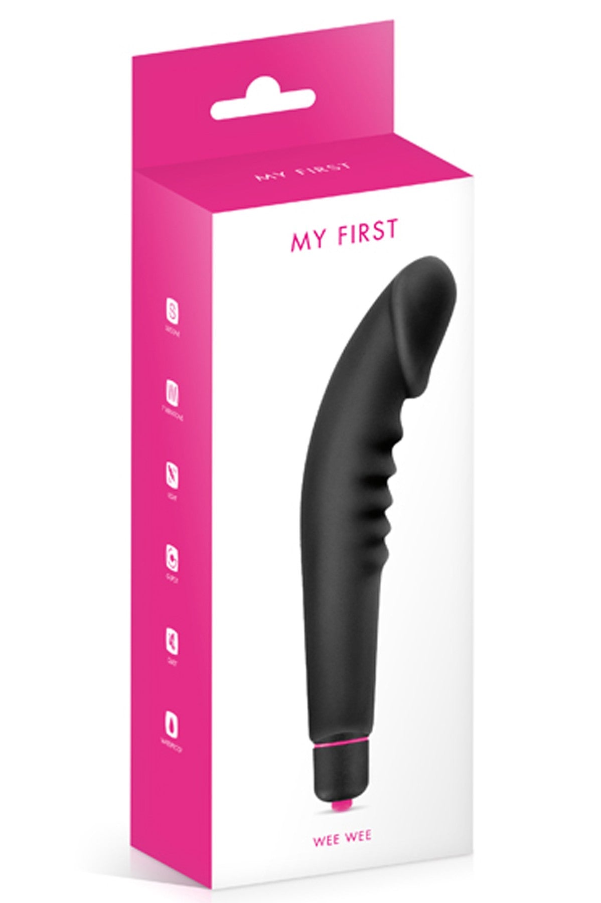 Vibromasseur stimulateur réaliste point G noir silicone 7 vitesses - SecretMinuit