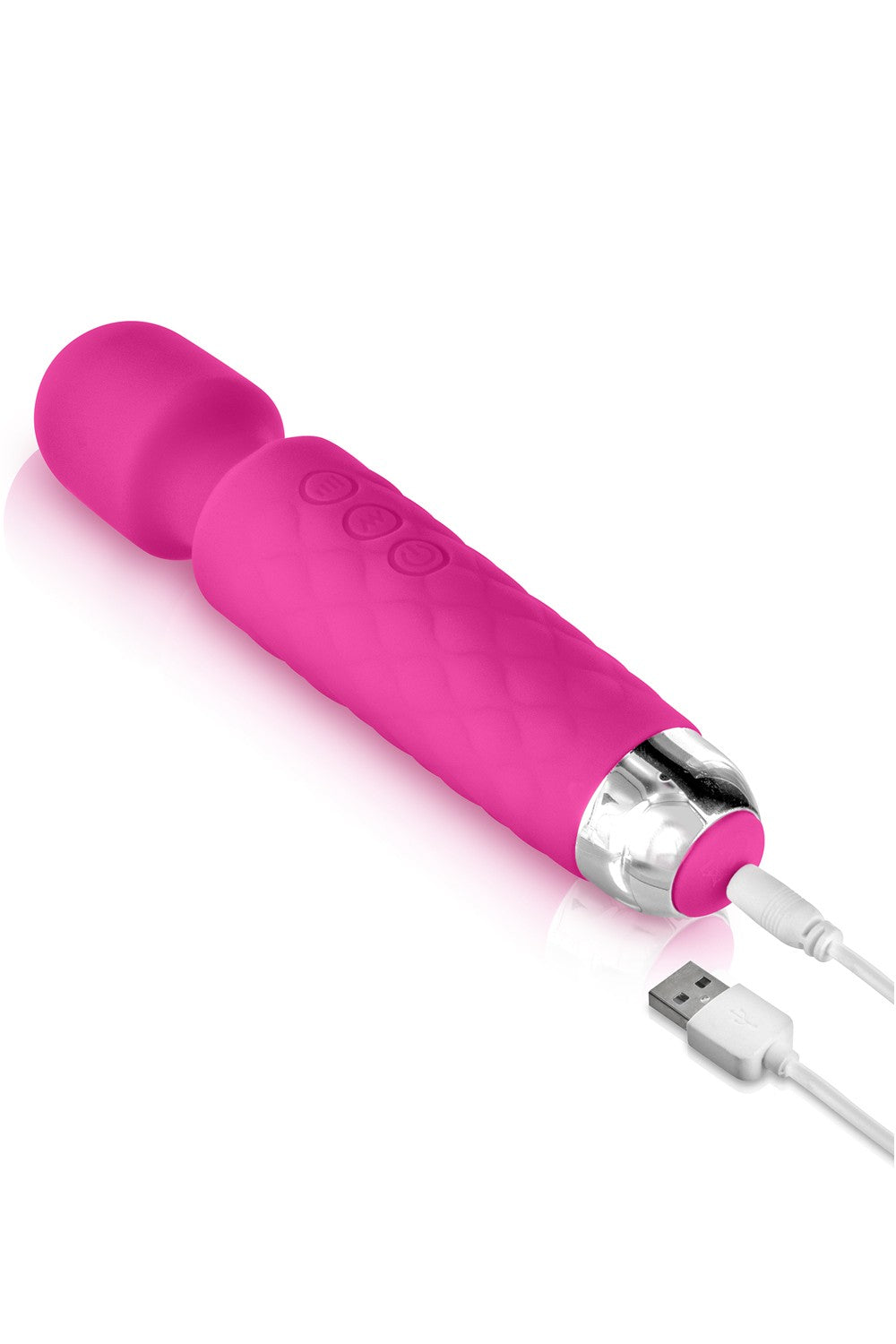 Vibromasseur wand rose 20 vitesses USB - SecretMinuit