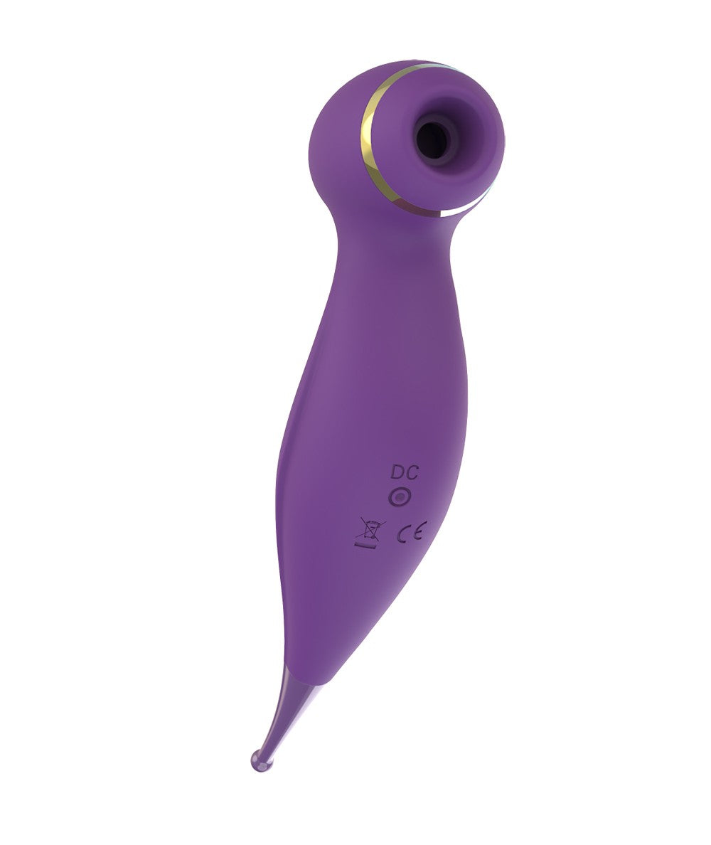 Oiseau du Paradis - Vibromasseur 2 en 1 avec vibration clitoridienne par membrane et embout stimulateur violet - SecretMinuit