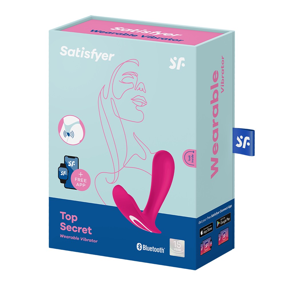 2 en 1 Vibromasseur et stimulateur clitoridien rose connecté Top Secret Satisfyer - SecretMinuit