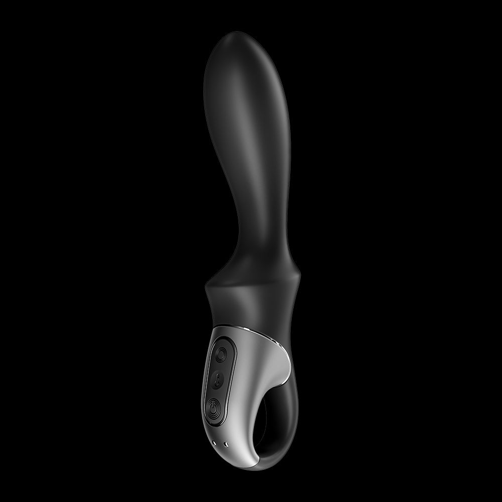 Vibromasseur noir USB, chauffant et connecté Heat Climax Satisfyer - SecretMinuit