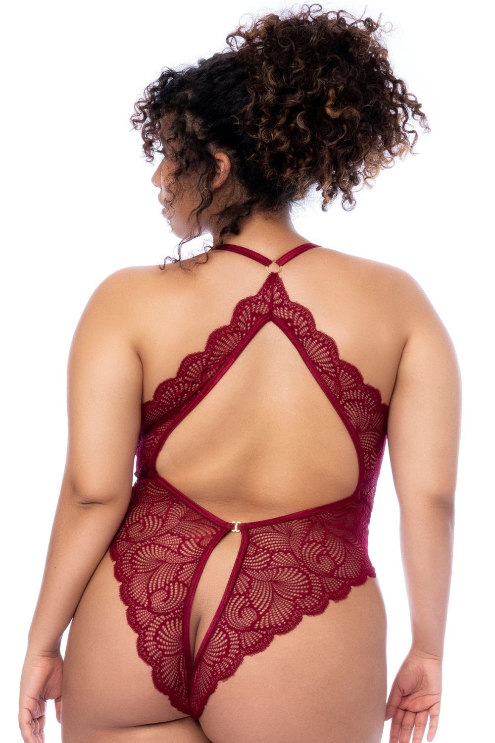 Body grande taille couleur framboise - SecretMinuit