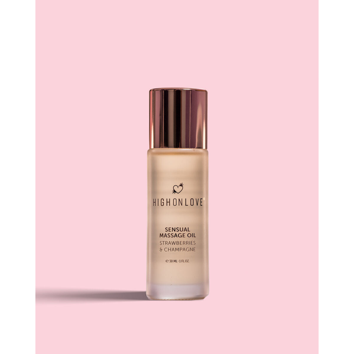 Huile de massage érotique Highonlove Fraise Vin Mousseux à la Fraise 30 ml - SecretMinuit