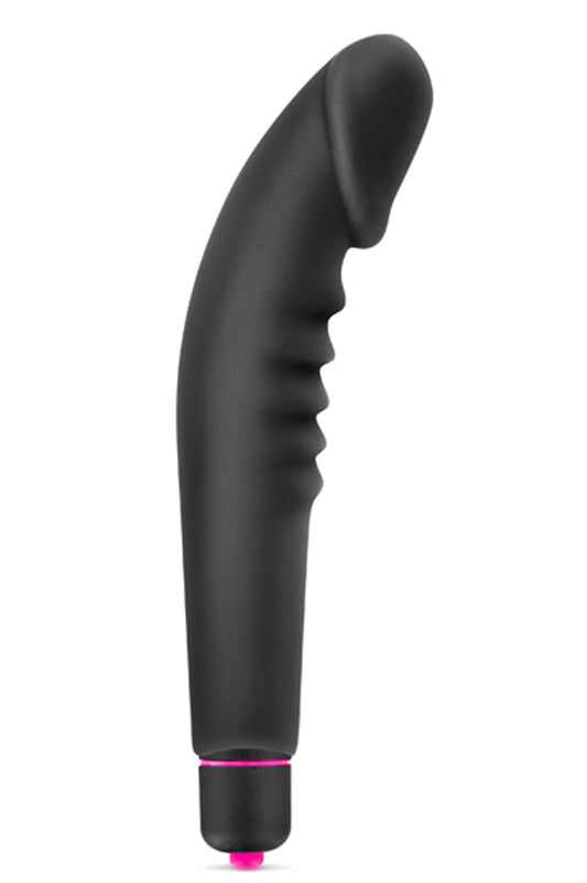 Vibromasseur stimulateur réaliste point G noir silicone 7 vitesses - SecretMinuit