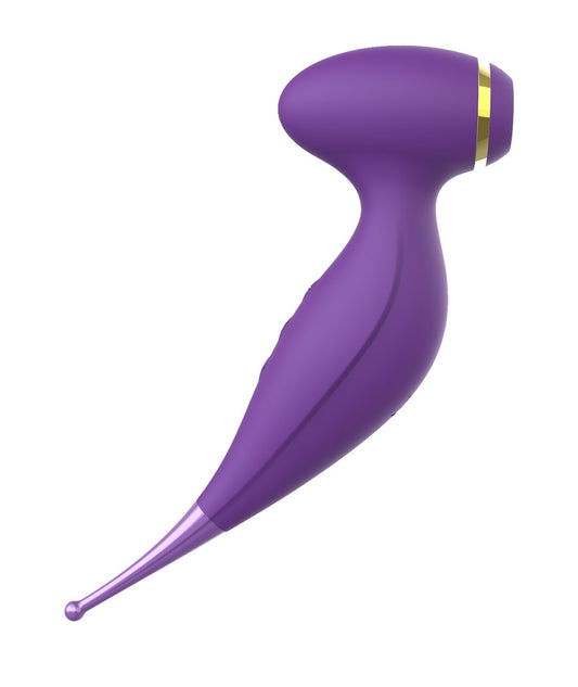 Oiseau du Paradis - Vibromasseur 2 en 1 avec vibration clitoridienne par membrane et embout stimulateur violet - SecretMinuit