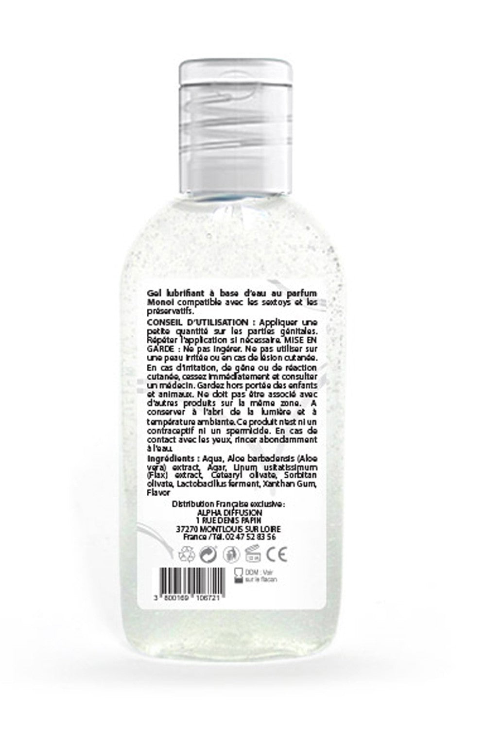 Lubrifiant à base d'eau 100% naturel Monoï 90 ml - SecretMinuit