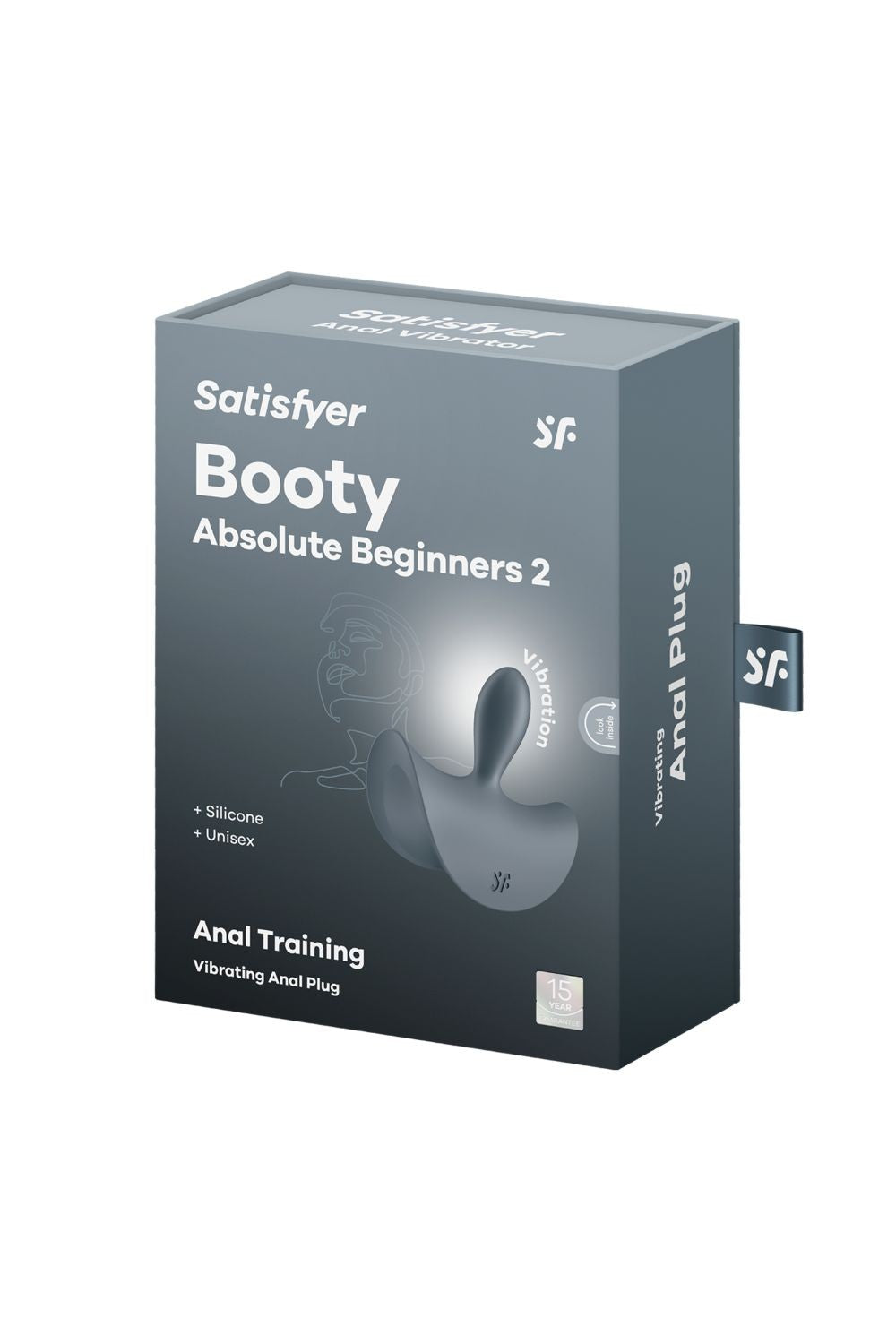Vibromasseur anal unisexe gris Booty Absolute Beginners 2 Satisfyer - SecretMinuit