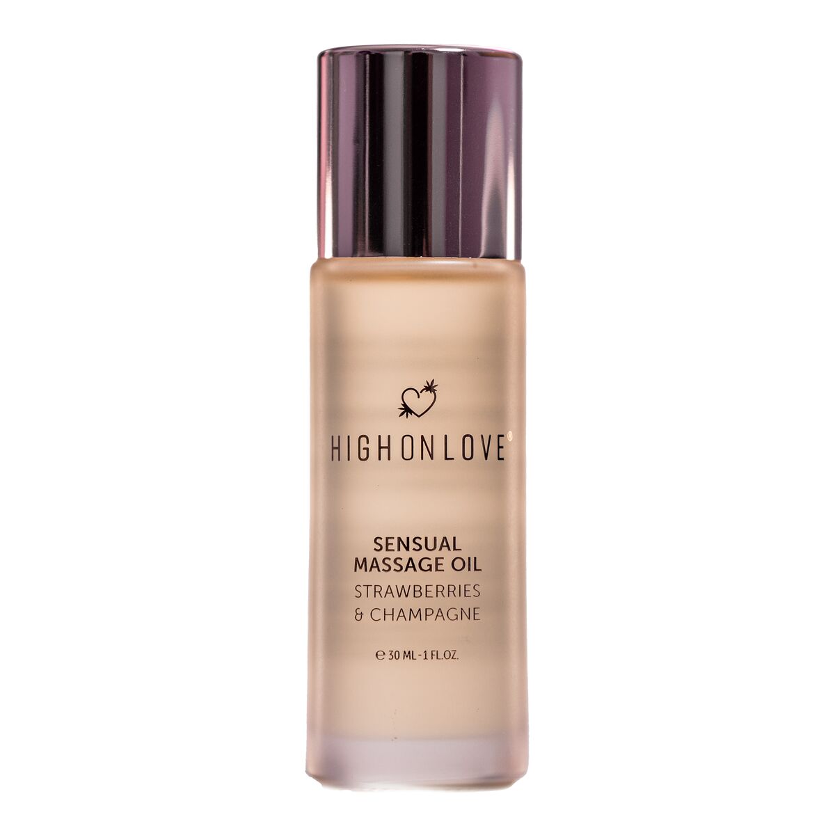 Huile de massage érotique Highonlove Fraise Vin Mousseux à la Fraise 30 ml - SecretMinuit
