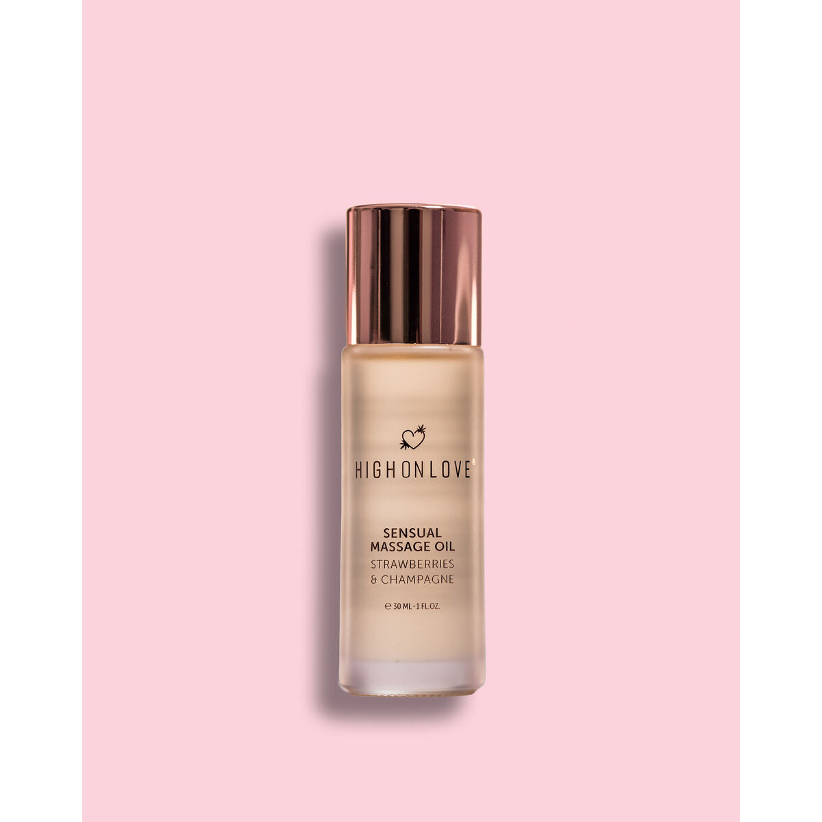 Huile de massage érotique Highonlove Fraise Vin Mousseux à la Fraise 30 ml - SecretMinuit
